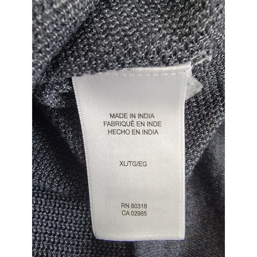 Lucky Brand NEW Mens XL Grey Henley Long Sleeve Raglan Waffle Knit Sweater Shirt